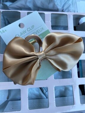Satin Bow Hair Claw Clip